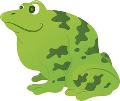 Cartoon Green Muscular Frog vector