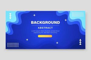 Blue shiny modern abstract banner illustration background with fluid wave design vector