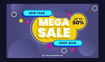 New Year Mega Sale Background vector
