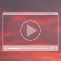 video player design, transparent template vector