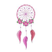 Dream catcher on white background. vector