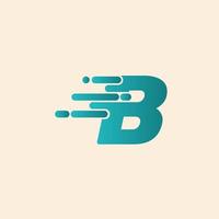 Initial Letter B Fast Speed Logo Design Template. Drop icon vector