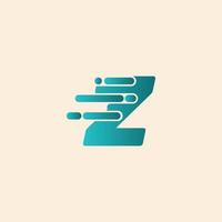 Initial Letter Z Fast Speed Logo Design Template. Drop icon vector