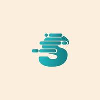 Initial Letter S Fast Speed Logo Design Template. Drop icon vector