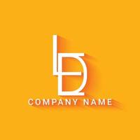 creative letter LED logo design template , Initials logo, minimalist logo, flat logo design vector