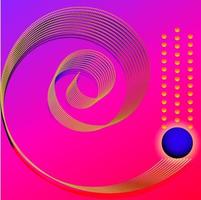 Abstract rainbow halftone vector frame, dot pattern in a circle shape. Trendy design element for the banner of the card.