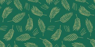 Abstract art seamless pattern with tropical leaves. Modern exotic design vector