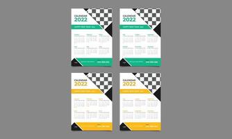 Wall calendar 2022 design. Corporate 2022 yearly calendar design template. vector illustration.