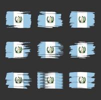 Guatemala flag brush strokes painted vector