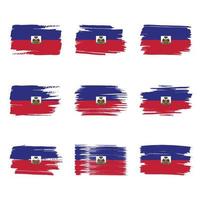 Haiti flag brush strokes painted vector