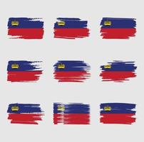 Liechtenstein flag brush strokes painted vector