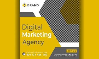 Marketing agency and corporate ad Banner vector