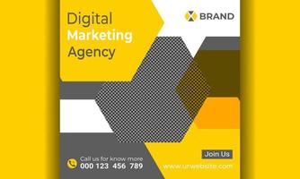 Marketing agency and corporate ad Banner vector