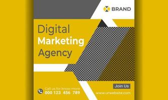 Marketing agency and corporate ad Banner vector