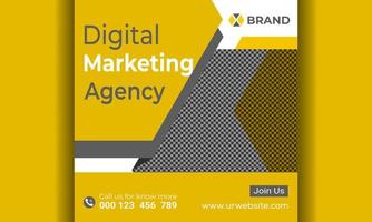 Marketing agency and corporate ad Banner vector
