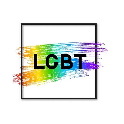 LGBT lettering on pencil strokes textured flag the colors of the rainbow. Symbol of lesbian, gay pride, bisexual, transgender social movements. Easy to edit vector design template.