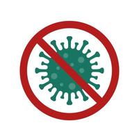 detener el signo de prohibición de coronavirus aislado sobre fondo blanco. China virus de la corona respiratoria patógeno 2019-ncov de wuhan, china. plantilla de vectores para carteles, pancartas, volantes, folletos, folletos, etc.