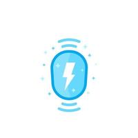 wireless charging station icon vector