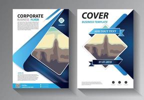 flyer business template for brochure and annual report with modern idea vector