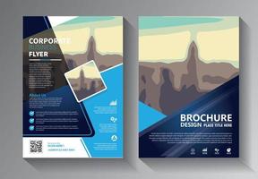 flyer business template for brochure and annual report with modern idea vector