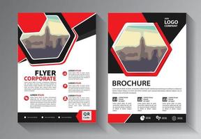 flyer business template for brochure and annual report with modern idea vector