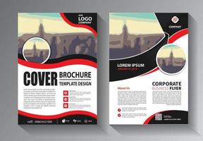 flyer business template for brochure and annual report with modern idea vector