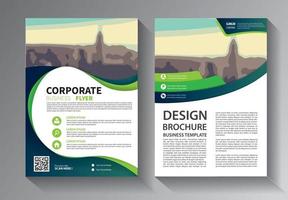 flyer business template for brochure and annual report with modern idea vector