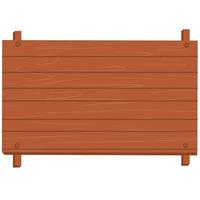 Vector blank wooden board flat isolated