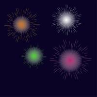 Light colorful set Firework. Vector illustration, element concept for celebration.