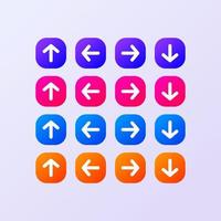 Arrow Button Icon Sets vector