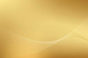 Gold abstract blurred gradient background with wave element, modern stripes. Vector illustration.