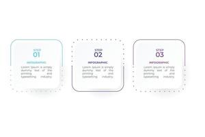 visualización de datos comerciales. diagrama del proceso. elementos abstractos de gráfico, diagrama con 3 pasos, opciones, partes o procesos. concepto creativo para infografía. vector