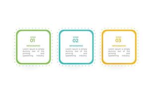 Business data visualization. Process chart. Abstract elements of graph, diagram with steps, infographic template with 3 options. Vector illustration.