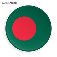 BANGLADESH flag icon in modern neomorphism style. Button for mobile application or web. Vector on white background