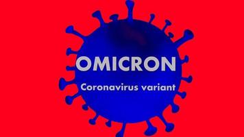 effectieve videotekst. ommicron coronavirus variant. video