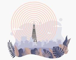 tower transmitter icon vector