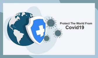 autoprotección de la página de inicio del virus corona para banners o web. ilustración vectorial vector
