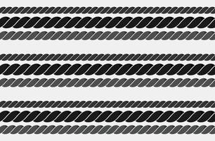Set of twisted vector rope lines.