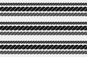 Set of twisted vector rope lines.