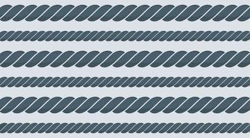 Set of twisted vector rope lines.