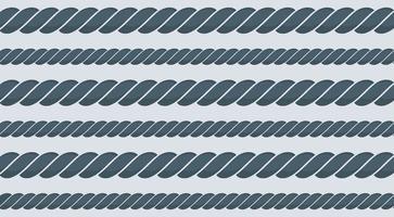 Set of twisted vector rope lines.