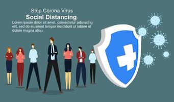 protect from virus. protect from covid-19 virus or corona virus concept. vector illustration