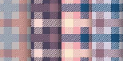 Gingham pattern set textured. vector illustration