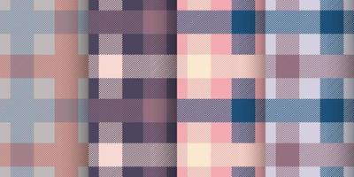 Gingham pattern set textured. vector illustration