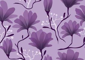 Seamless pattern with abstract flowers and leave. Creative floral surface design. Vector background