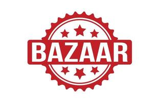 Bazaar Rubber Stamp. Red Bazaar Rubber Grunge Stamp Seal Vector Illustration - Vector