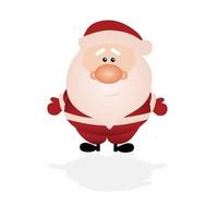 Santa clause for winter holidays. Happy Santa Claus cartoon character ready new year vector. vector