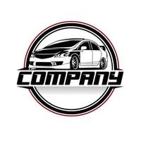 car logo design with concept sports vehicle icon silhouette