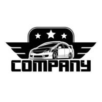 car logo design with concept sports vehicle icon silhouette