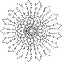 Mandala Design for coloring, black and white , vector, illustration, art, vintage vector